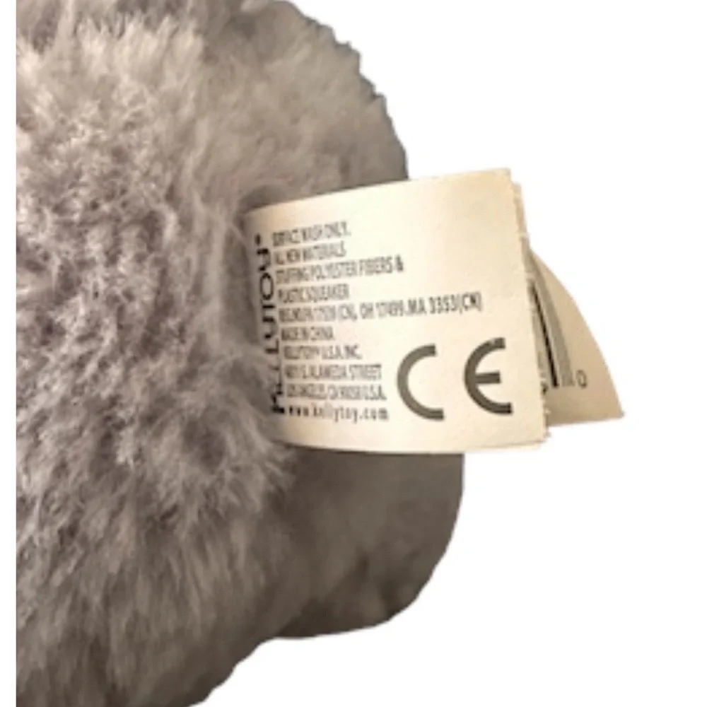 Kellytoy Infant Baby 10” Gray Bunny Rabbit Plush Stuffed Animal Toy Plush